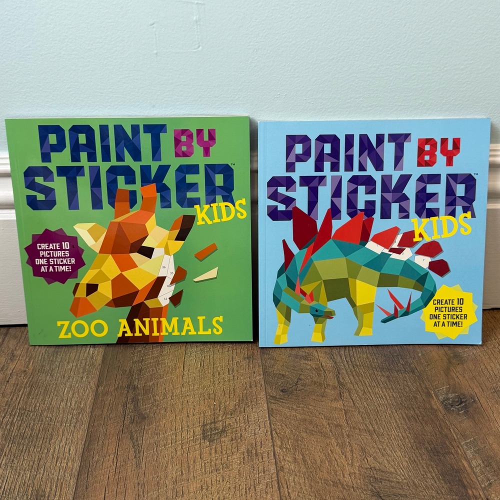Set of 2 Paint By Sticker Kids Activity‎ Books
